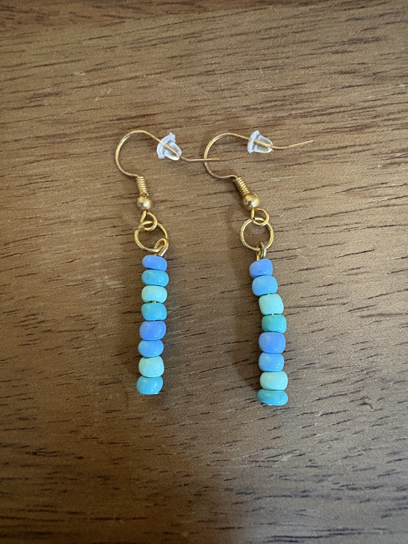 Seaside Ombrรฉ Drops โ handmade earrings by Sienna
